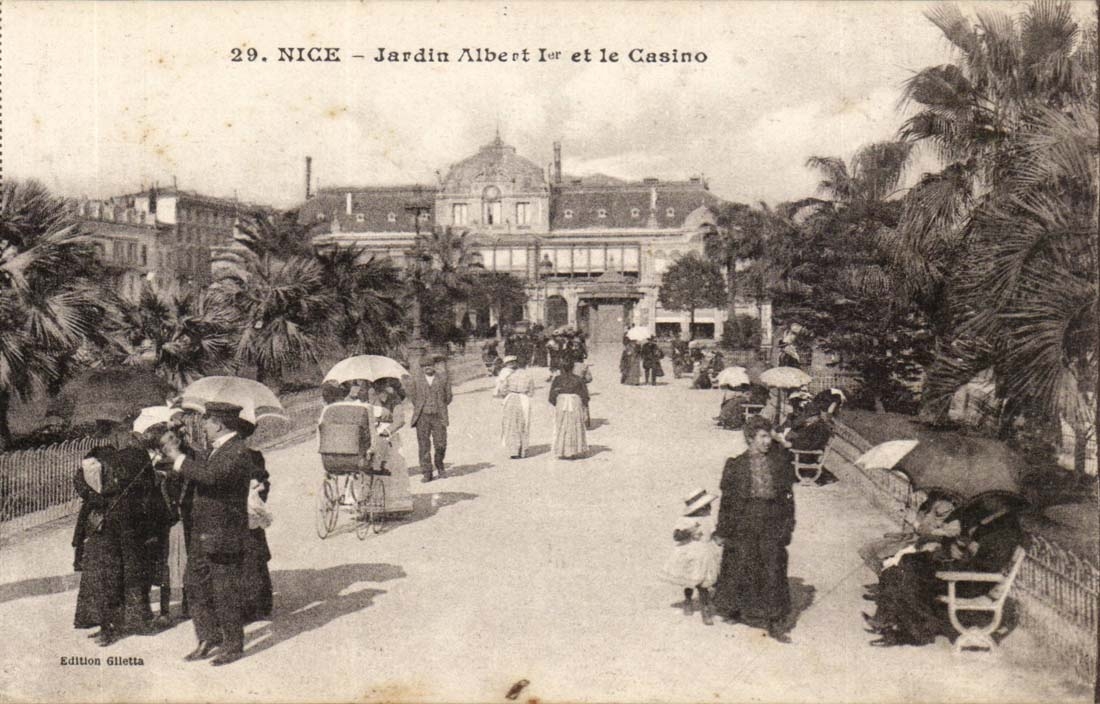 Nice CPA Gardens Albert 1st and the casino