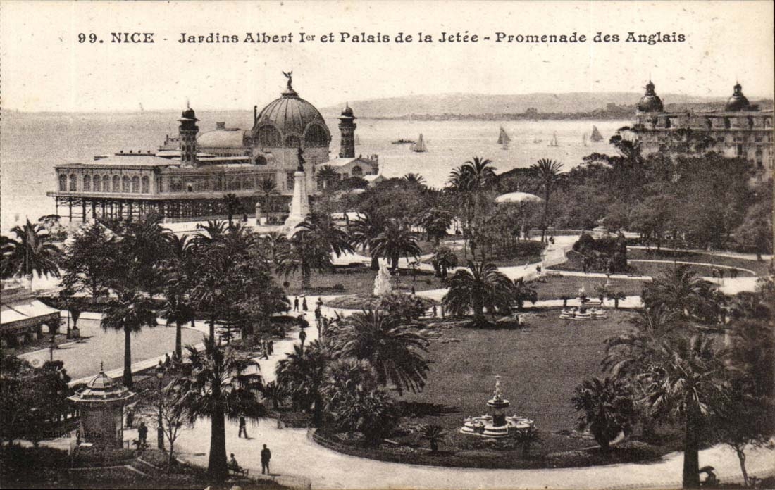 Nice CPA Gardens Albert 1st and palate of the pier Walk of the English