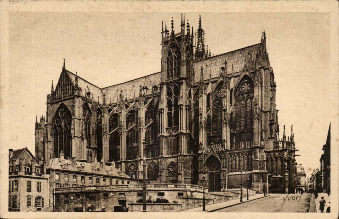 Metz CPA der Apse der Kathedrale