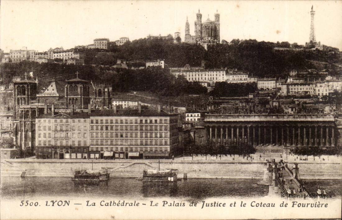 Lyon CPA die KathedraleGerichte und die Steigung von Fourviere