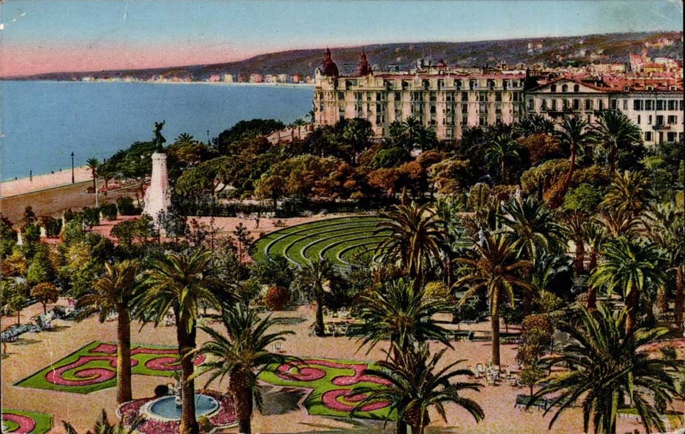 CPA Nice the gardens Albert the 1st Ruhl hotel