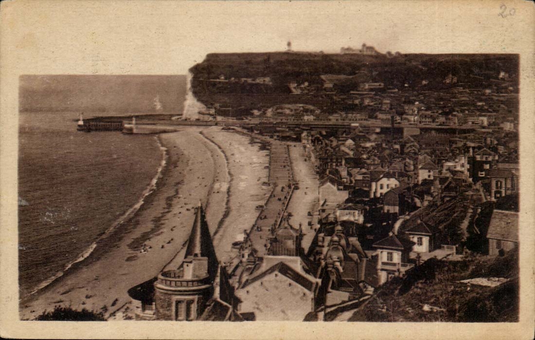 CPA Fecamp die Ansicht vertreten von der Klippe von stromabwarts