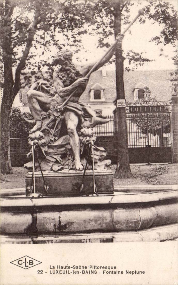 CPA Luxeuil les Bains Neptune Fountain
