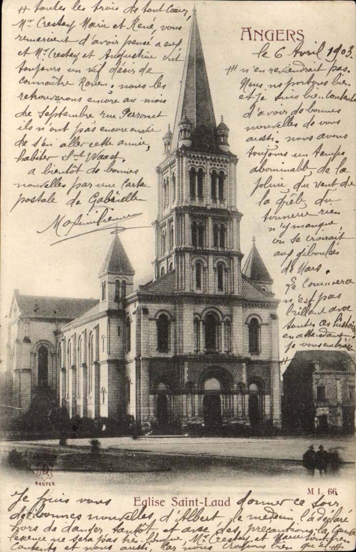 CPA Angers Church Saint laud