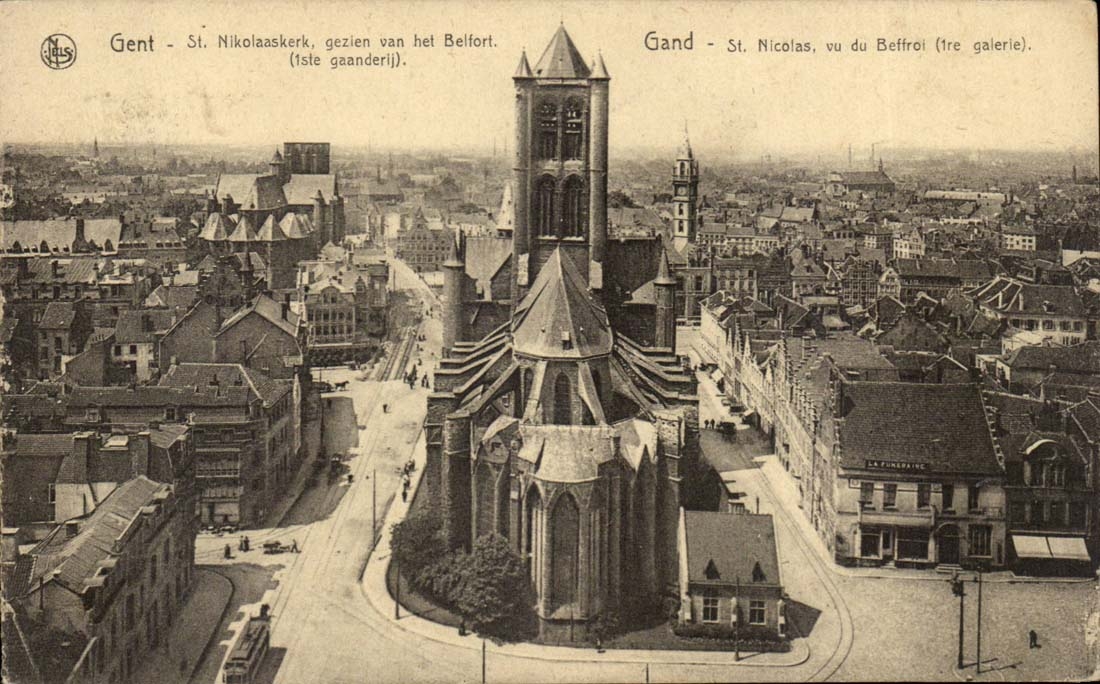 CPA Ghent St Nicolas seen of the belfry