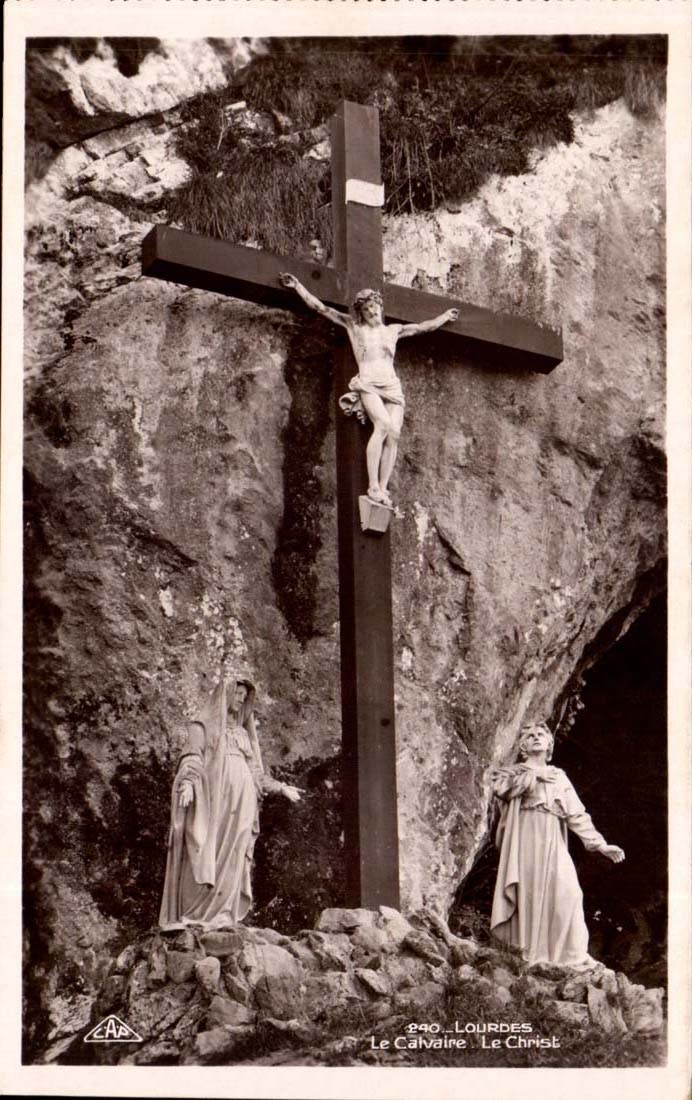 CPA Lourdes the martyrdom Christ