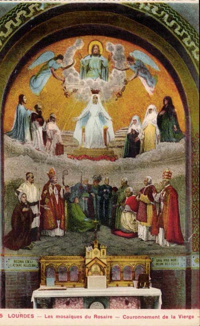 CPA Lourdes mosaics of the rosary Crowning of the virgin