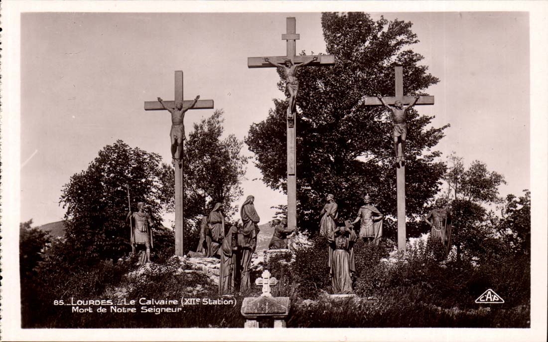 CPA Lourdes the Dead martyrdom of our Lord