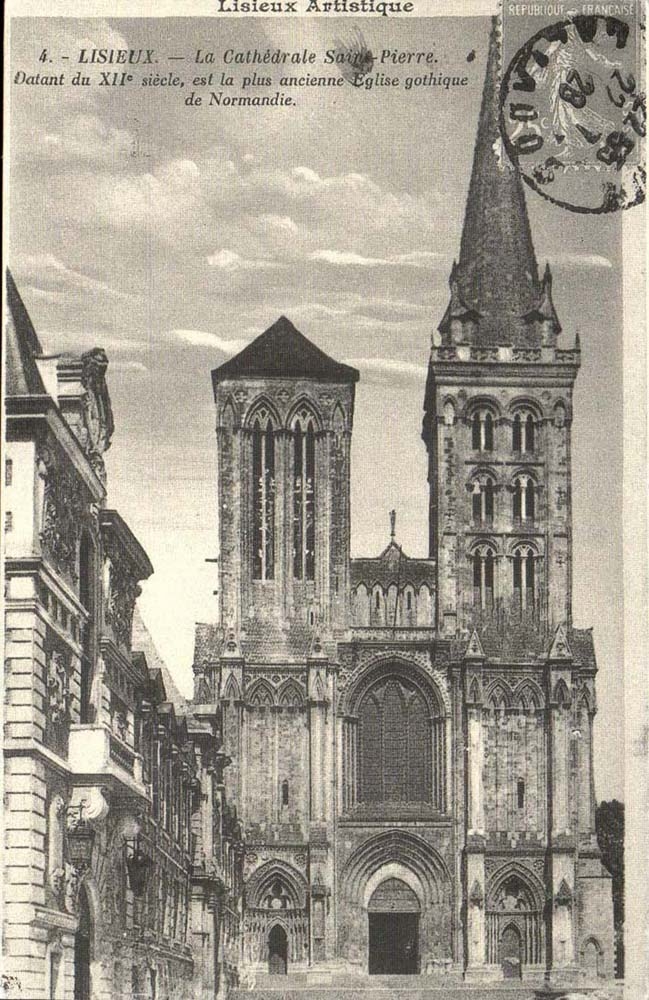 Lisieux CPA das herr5uhrend vone 12 des Kathedrale Saint Pierre
