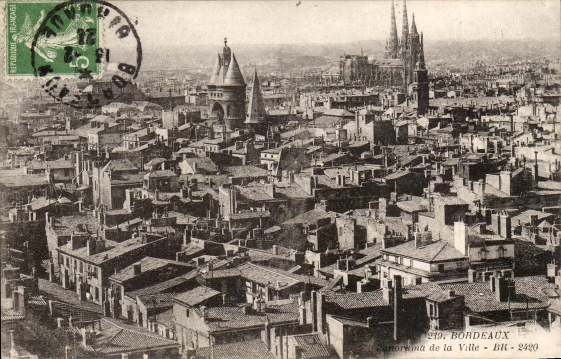 Bordeaux CPA Panorama of the city
