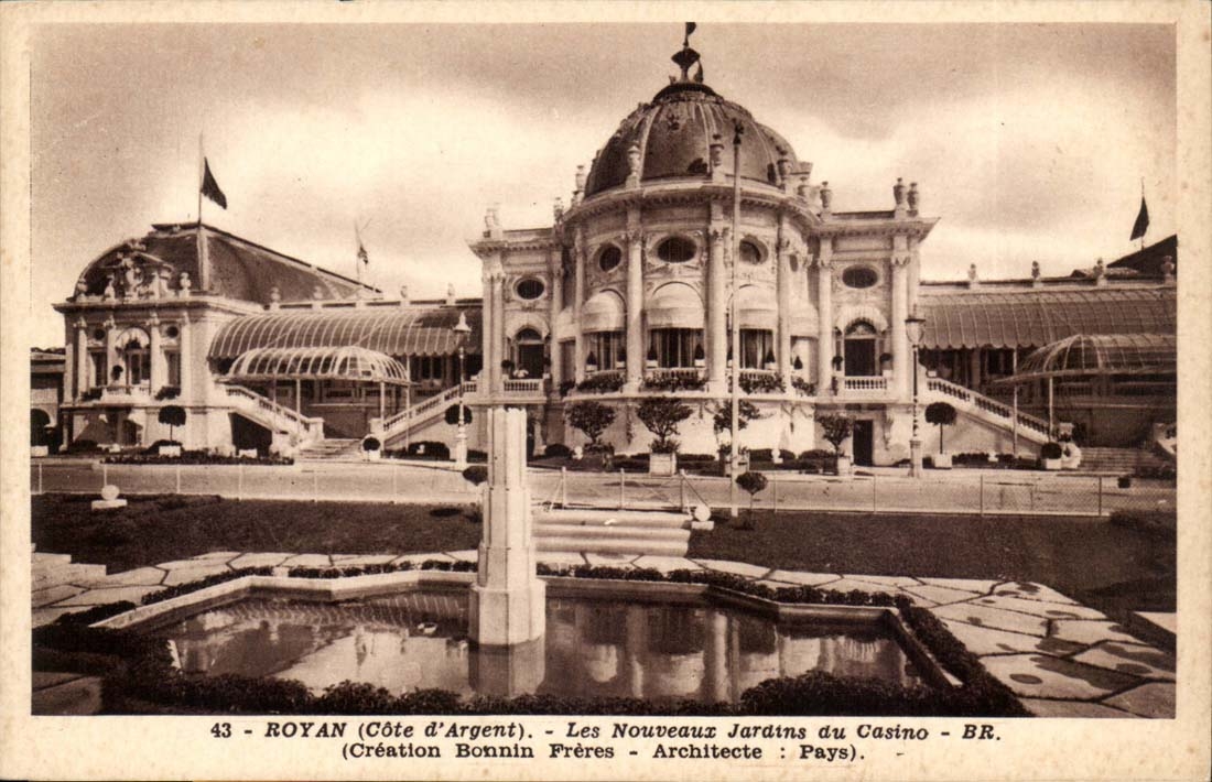 Royan CPA new gardens of the casino (creation Bonnin Brothers Architect Country)