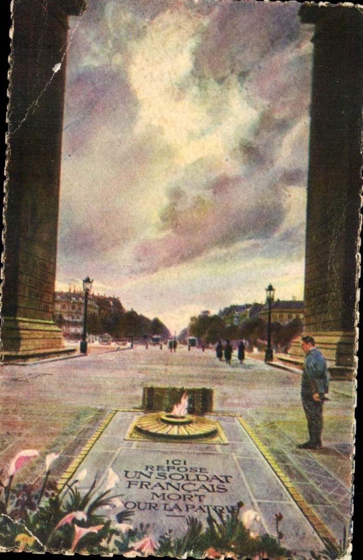 Paris CPA Falls from the unknown soldier