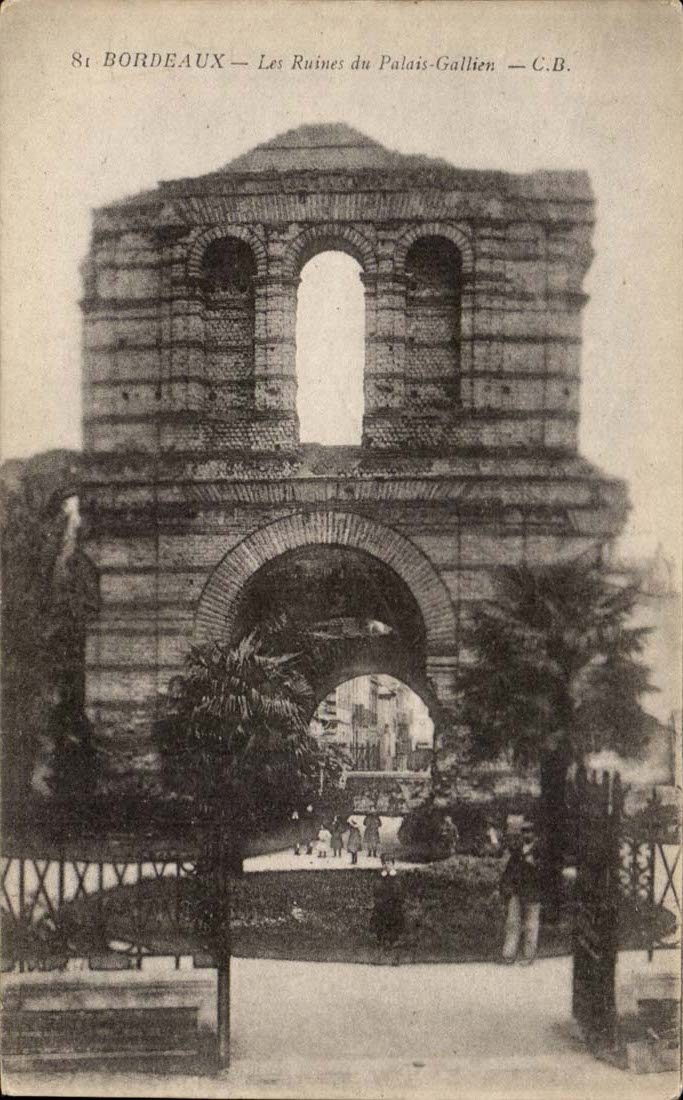 Bordeaux CPA ruins of the Gallien palate