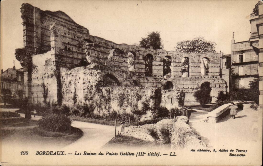 Bordeaux CPA ruins of the palate Gallien (3rd century)