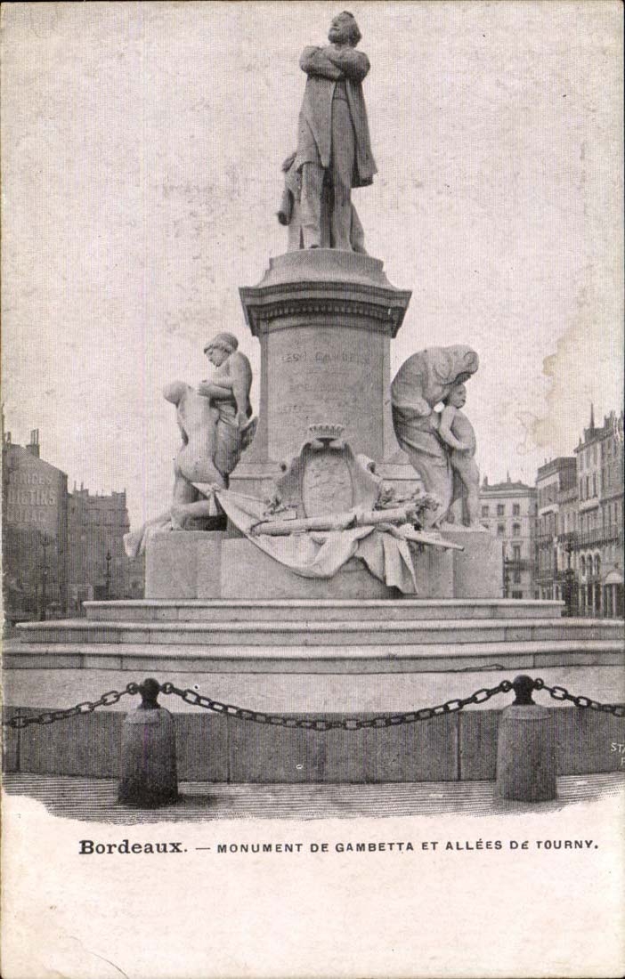 Bordeaux CPA Monument of Gambetta and Allees of Tourny