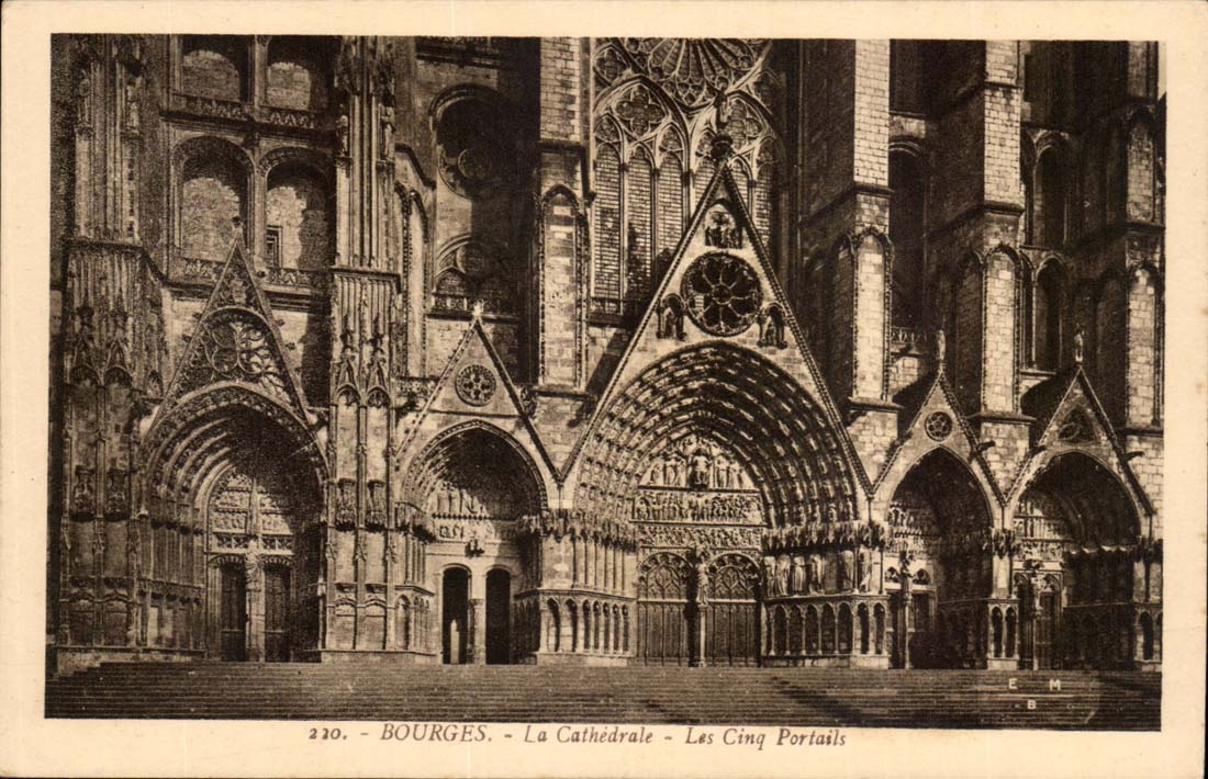 Bourges CPA the cathedral five gates