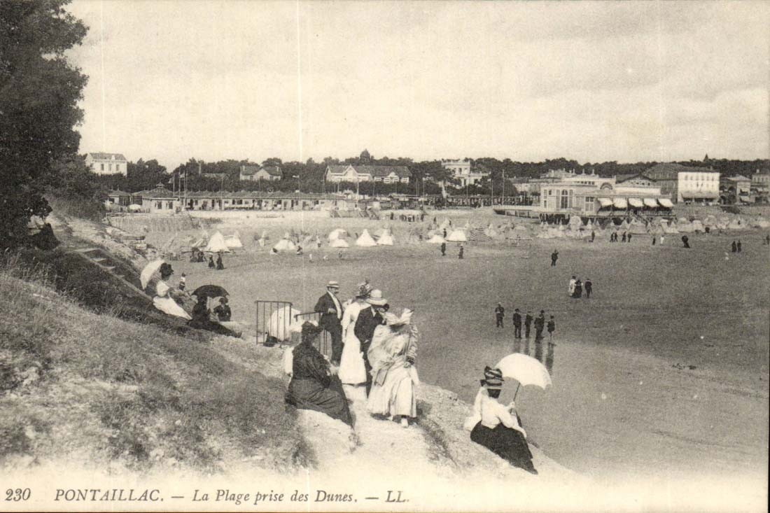Pontaillac CPA der Strand genommen von den Dunen