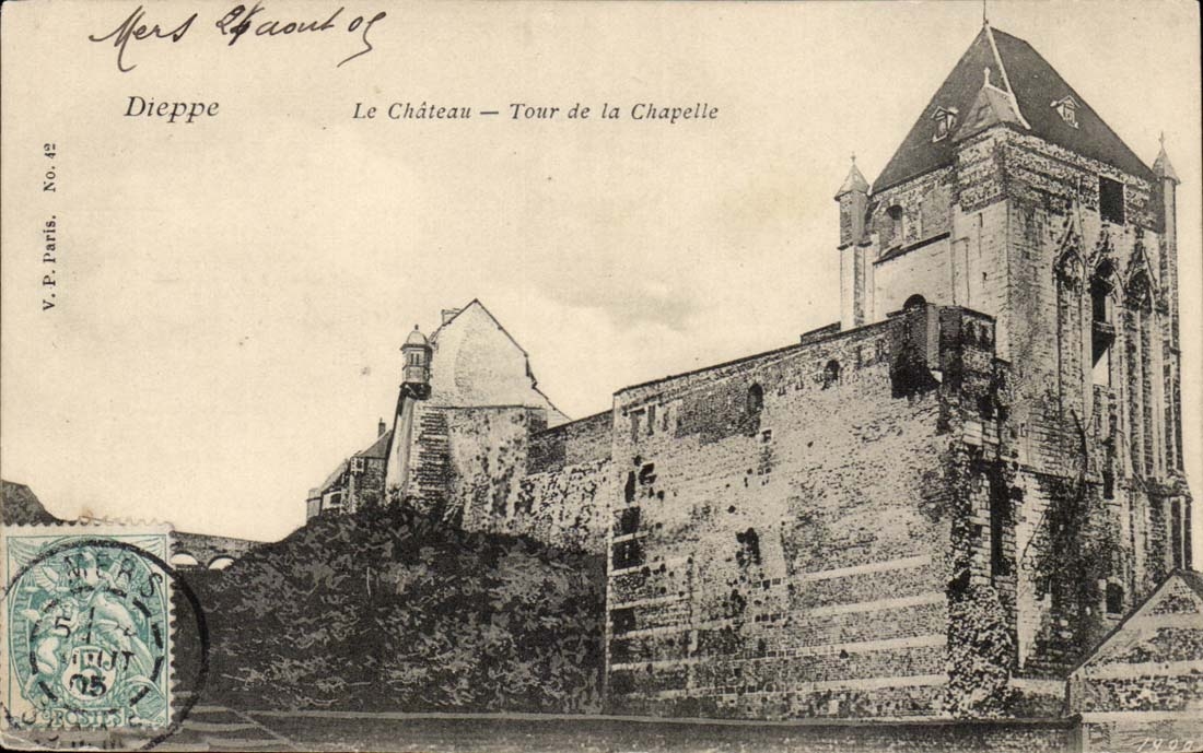 Dieppe CPA der Schloss Aufsatz der Wolbung