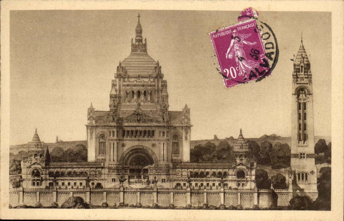 Lisieux CPA Basilika-Ansicht des Projektes