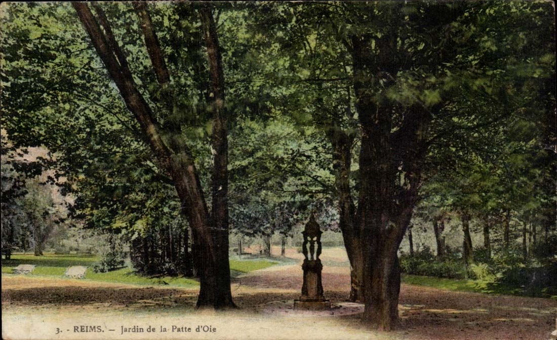 Garten Reims-CPA der kleinen Gans
