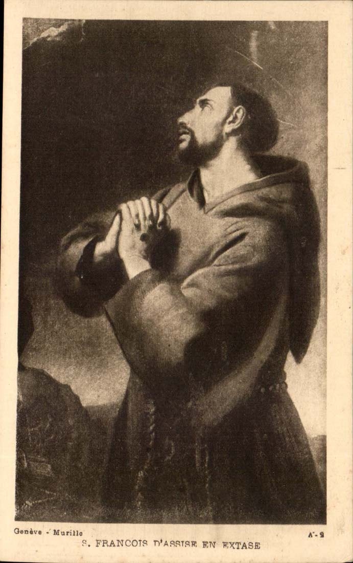 CPA S François d' Assise in extase