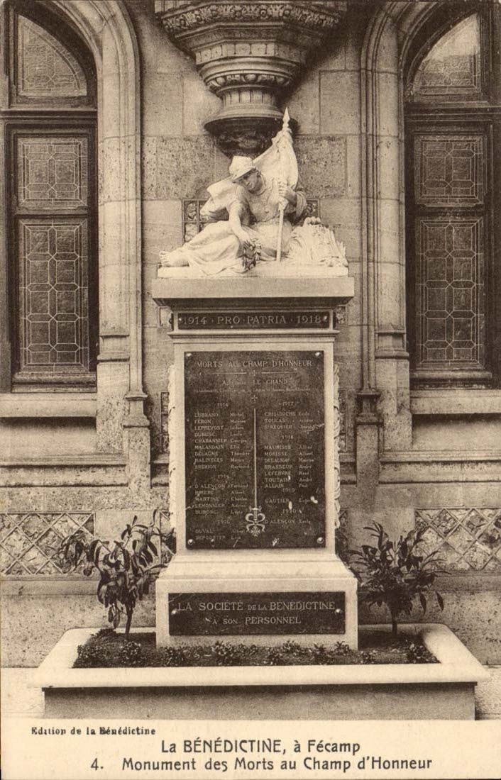 Benediktiner hat FEcamp CPA Denkmal von gestorben auf dem Gebiet der Ehre