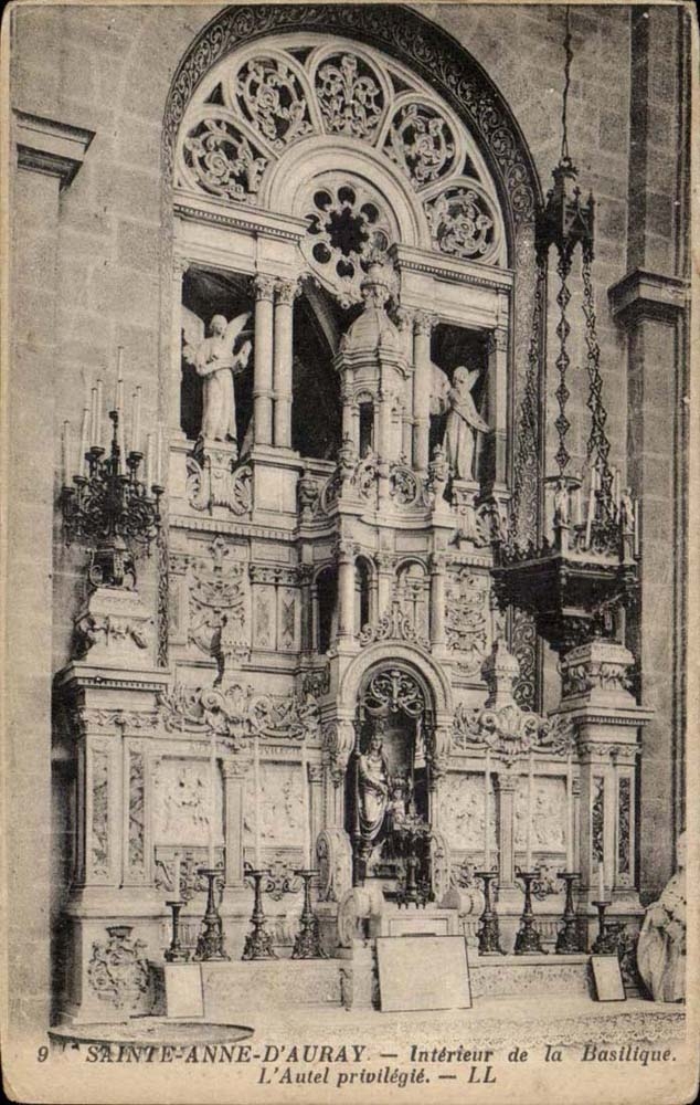 Saint Anne d' Interior Auray CPA of the basilica the privileged furnace bridge