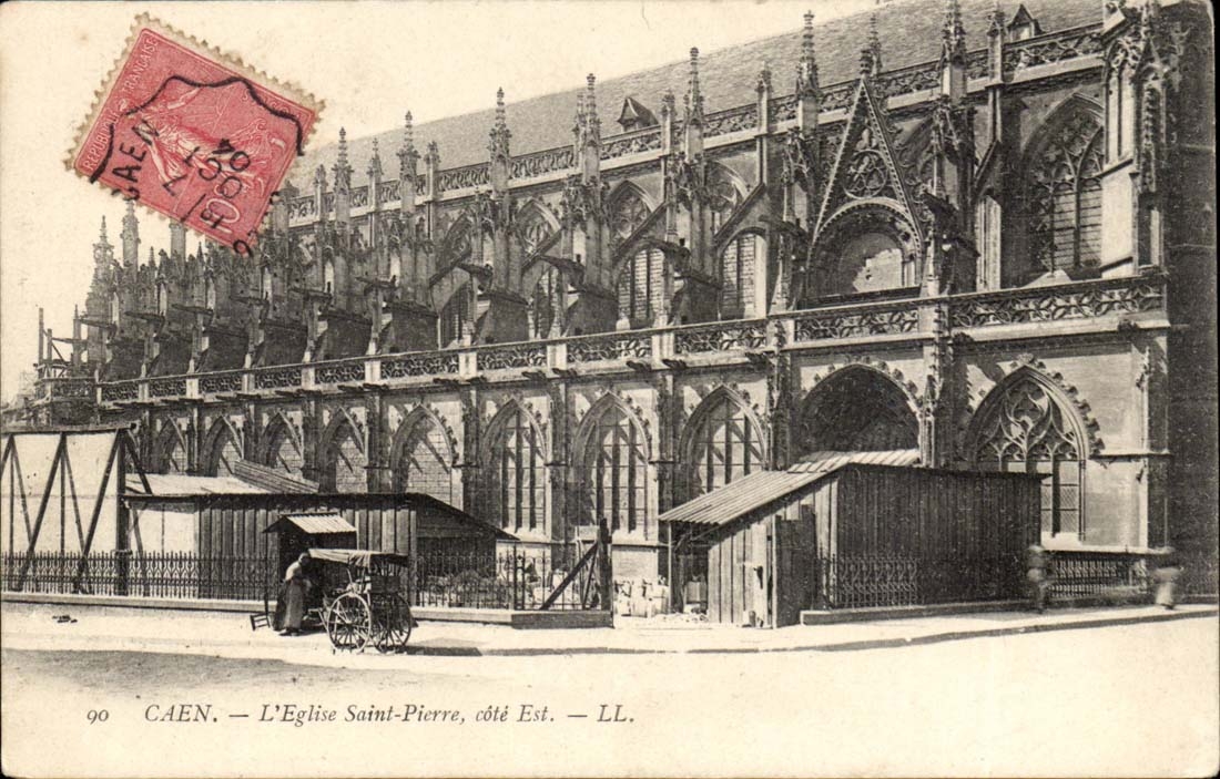 Caen CPA die Kirche Saint Pierreostkuste
