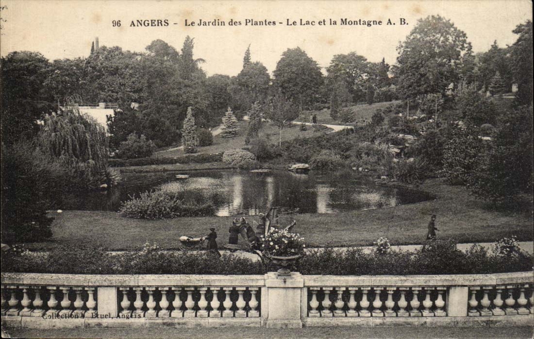 Angers CPA the botanical garden the lake and the mountain
