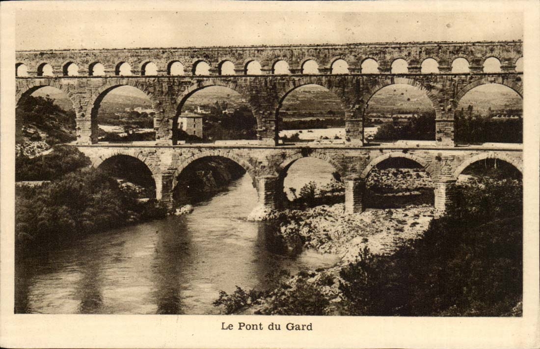 Nimes - die Brucke von Gard - CPA
