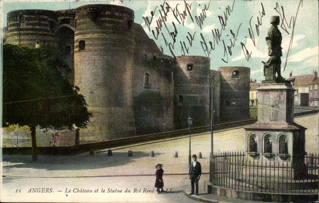 Angers - the Castle and Statue of King Rene - child - CPA