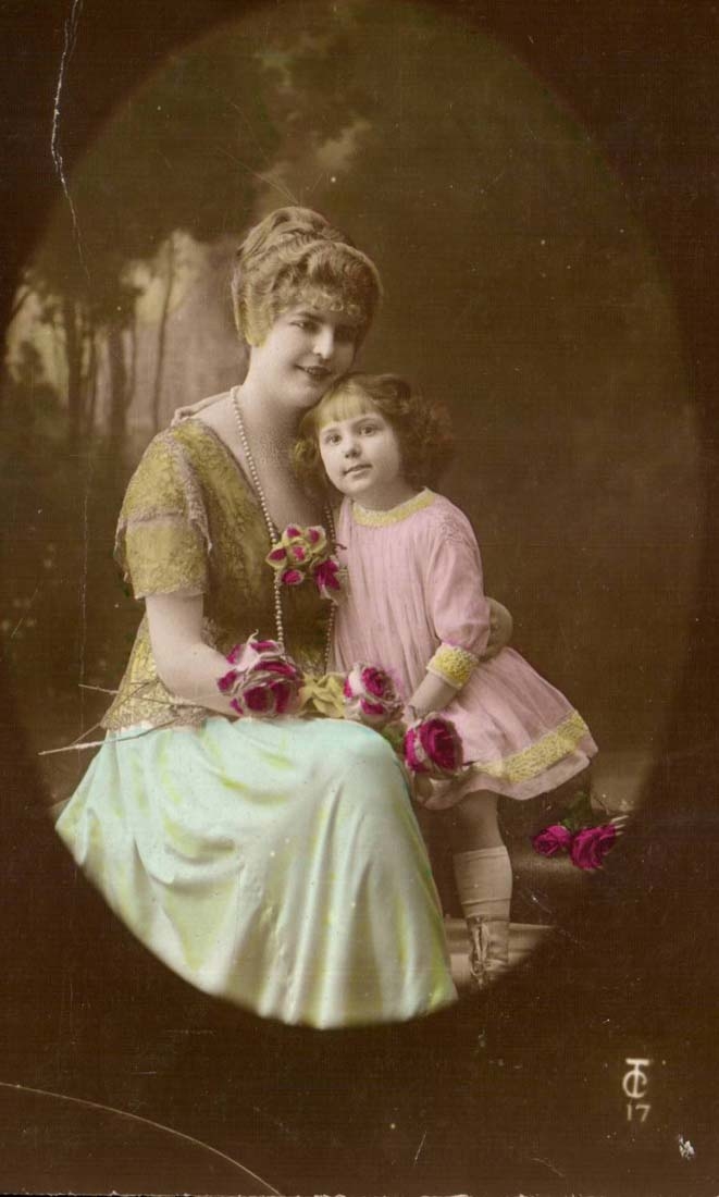 Fantasy - Woman and Child CPA