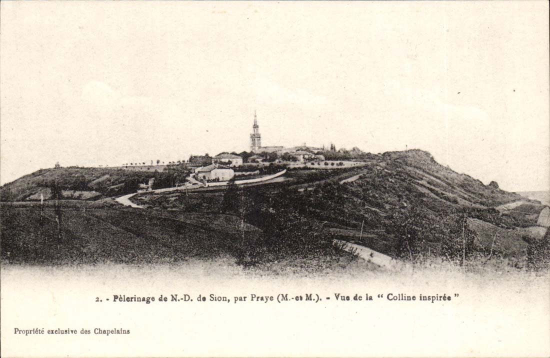 Pilgrimage of Notre Dame of Sion By Praye Seen of the Hill inspiree CPA