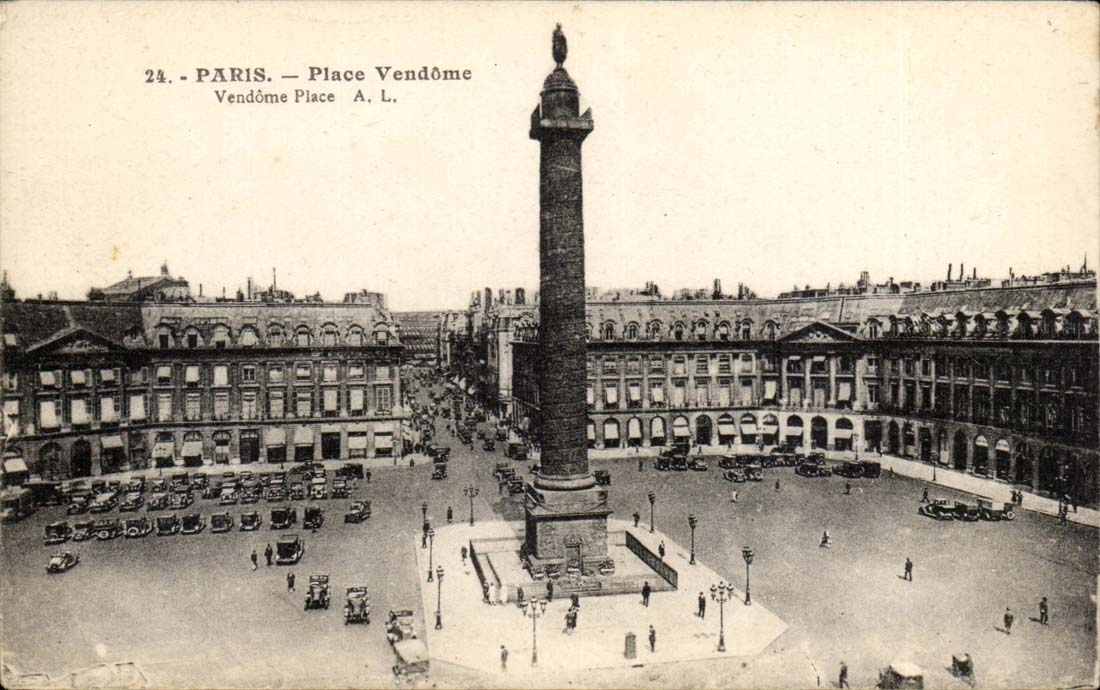 Paris - 1 - Automobil Vendome Platz - CPA
