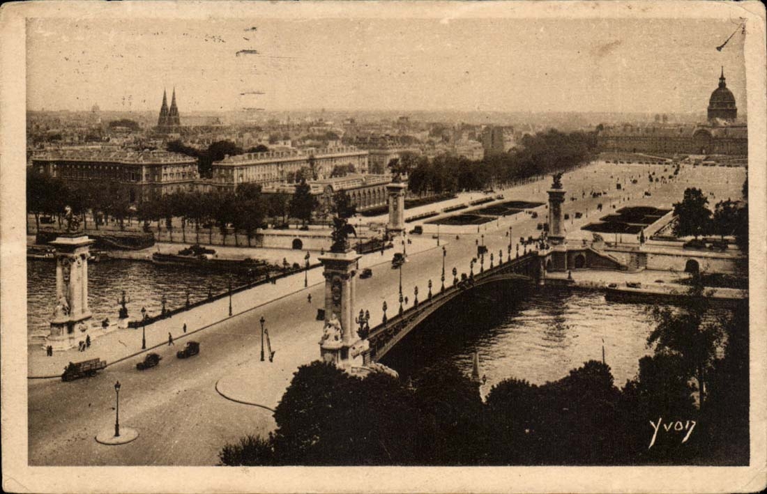 Paris - Brucke der uberziehschutzanlage-Vater und Pavillon de Flore - CPA