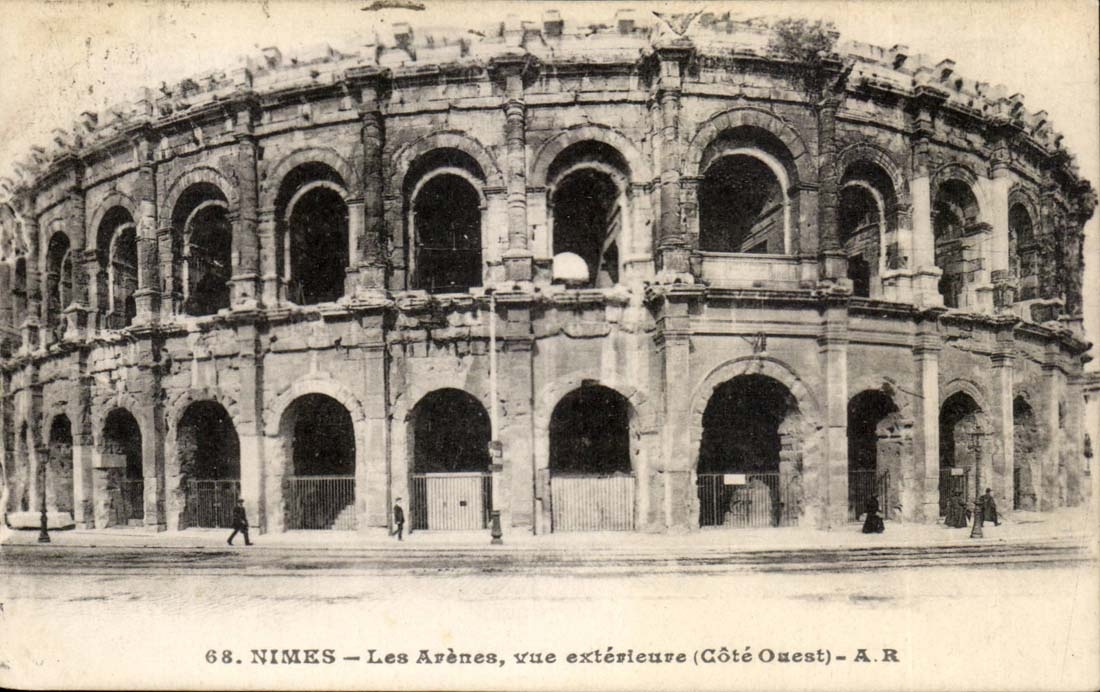 Nimes - Ls-Arene gesehenes externes westliches Mass - CPA