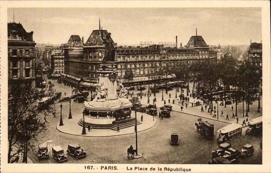 Paris CPA der Ort der Republik