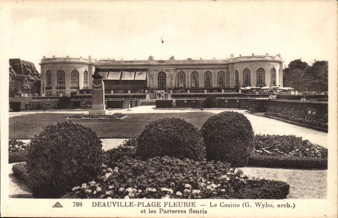 Deauville flowered Beach CPA the flowered casino and floors