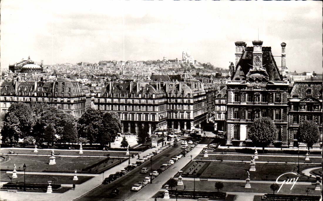 Paris CPA the Montmartre hillock seen of the palate of Louvre