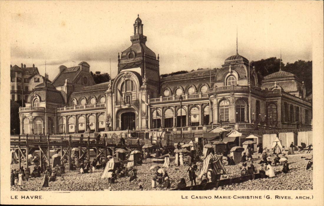 CPA Le Havre the casino Marie Christine
