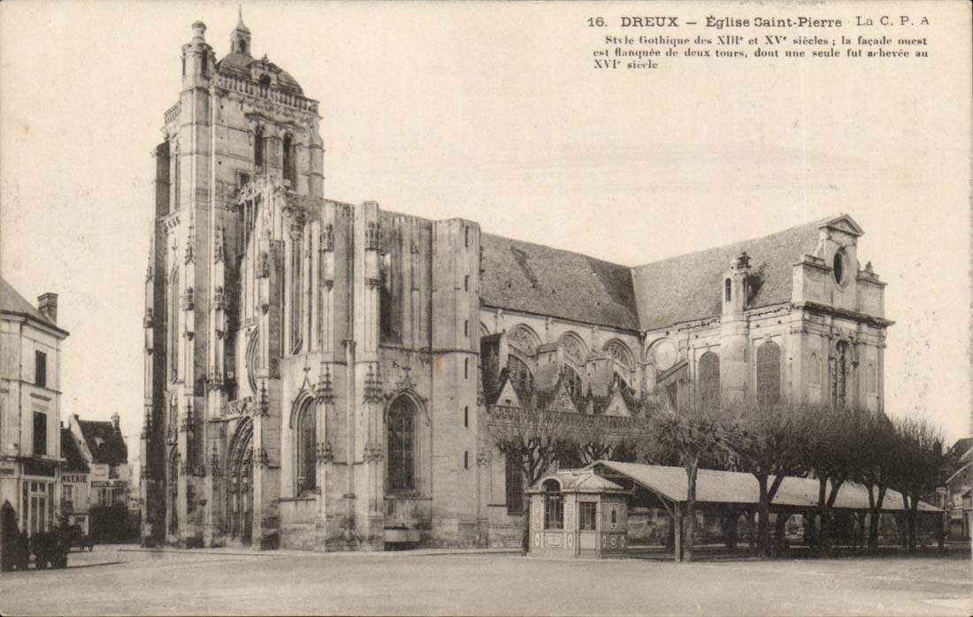 CPA Dreux Church Saint Pierre