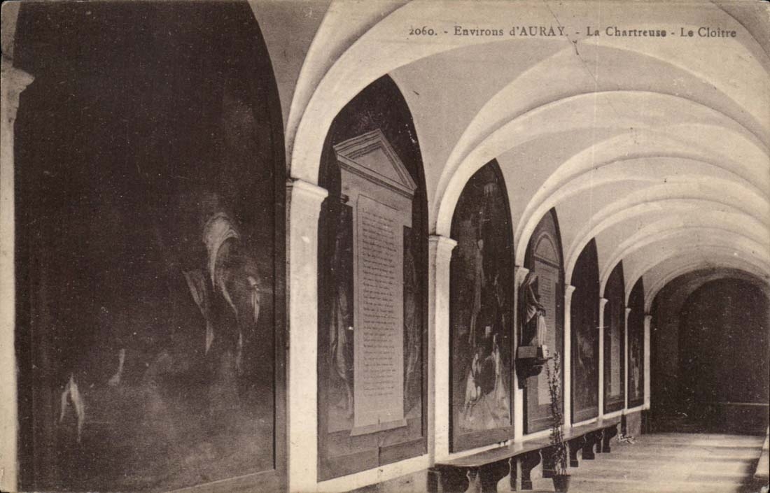 Surroundings Of auray CPA chartreuse the cloister