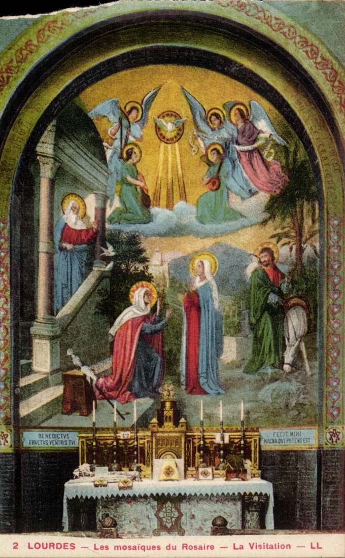 Lourdes CPA Mosaiken des RosenbeetVisitation