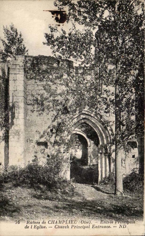 Ruins of Champlieu CPA Main entrance of the church