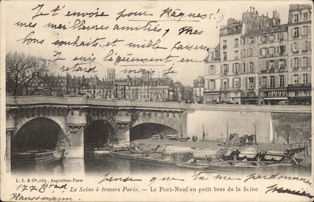 Paris CPA die neue Brucke mit der Handfeuerwaffe des Seine