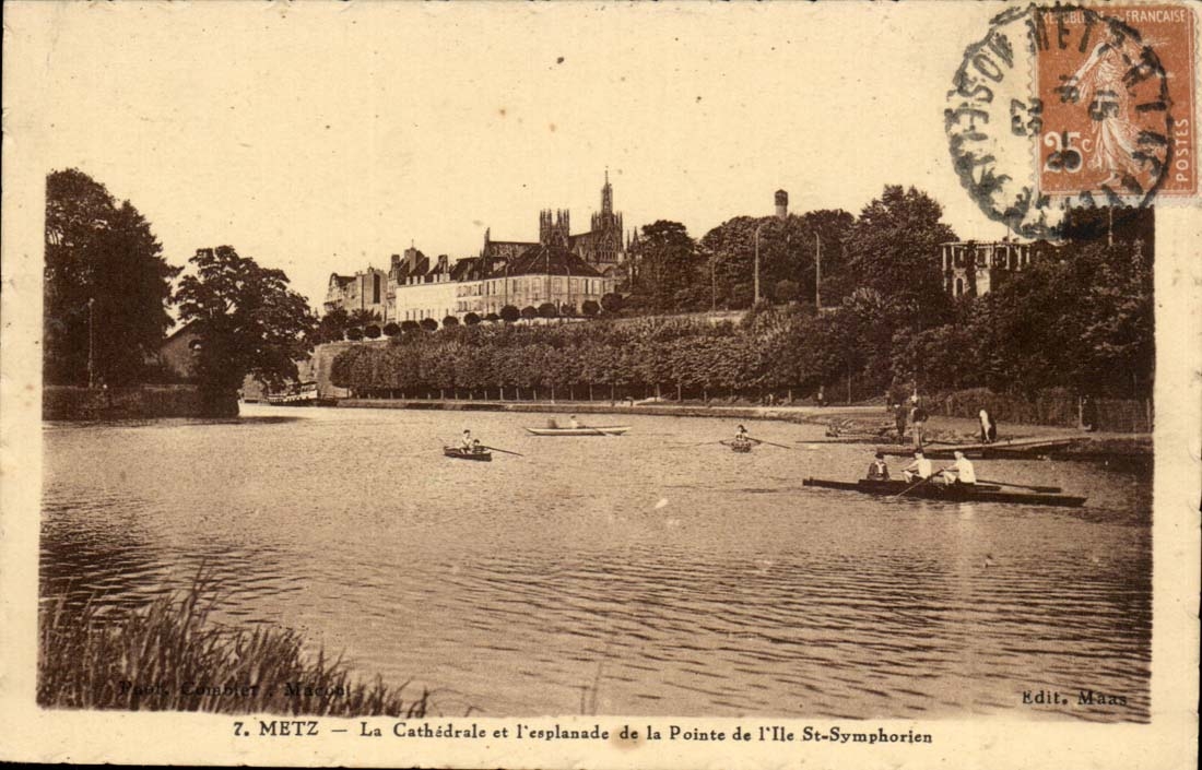 Metz CPA the cathedral and the esplanade of the point of the island St Symphorien