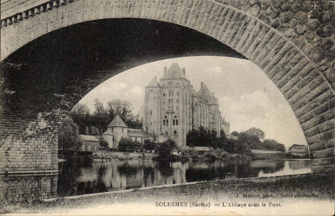 Solesmes CPA Abbey under the bridge