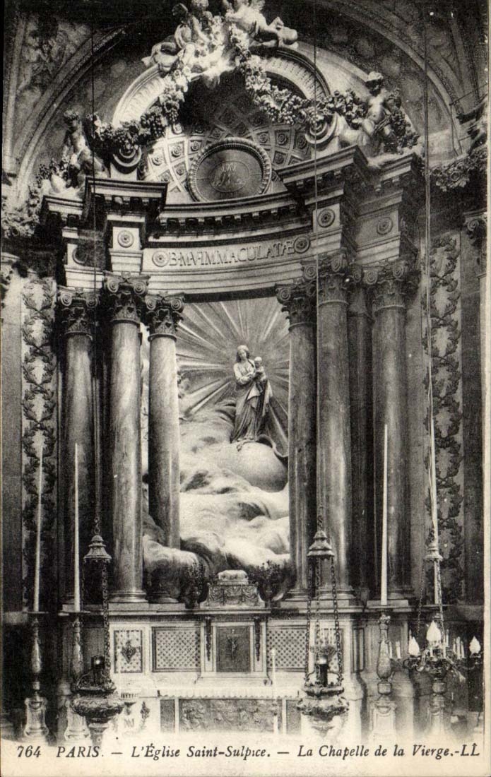 Paris CPA die Kirche Saint Sulpice die Wolbung der Jungfrau