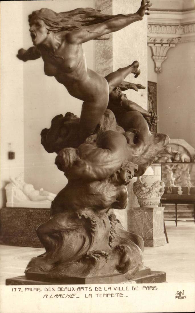 Paris CPA Palate of Beautiful arts of the town of Paris Larche the storm