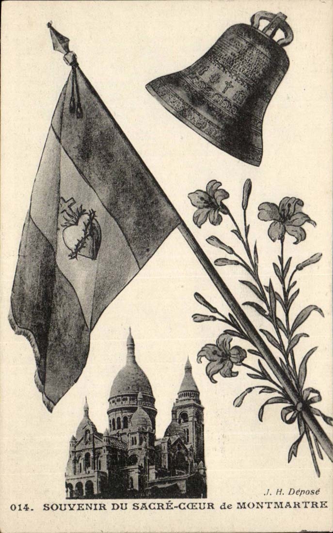 Paris CPA Souvenir du Sacre Coeur de Montmartre